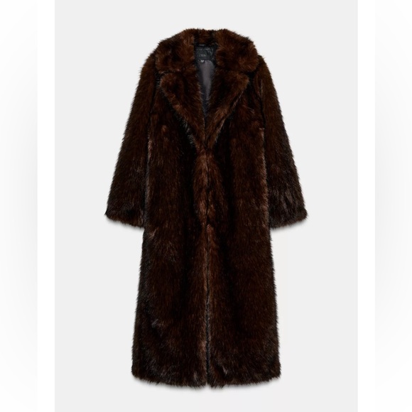 EXTRA LONG FAUX FUR COAT